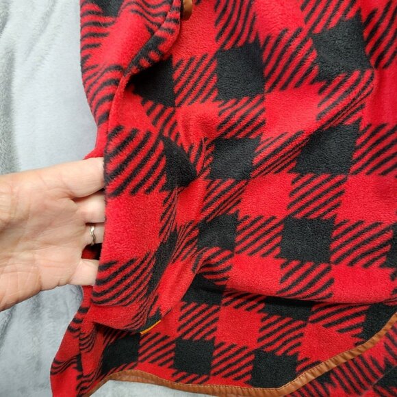 Simply Southern Buffalo Plaid Fleece Vest Women Large Cozy Casual Outdoor Cabin - Picture 6 of 11